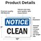 Signmission Clean, 10 in W x Rectangle, Vinyl Decal OS-2PACK-NS-D-710-L-10625 - alternate 2